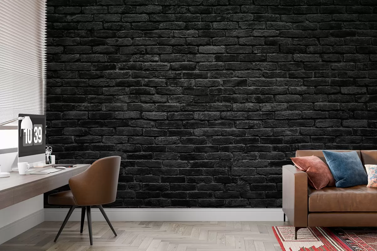 fototapet Tapet negru de cărămidă u53027