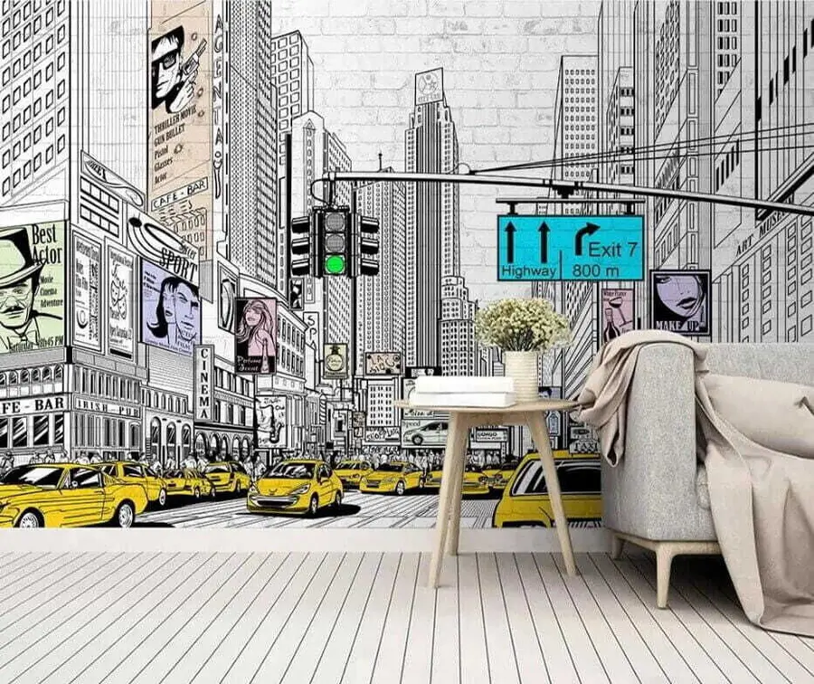 fototapet Megapolis în stilul Comic u21095