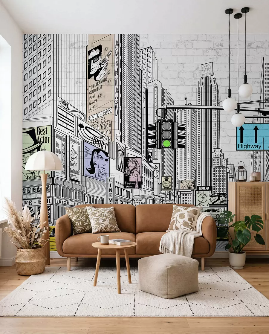fototapet Megapolis în stilul Comic u21095