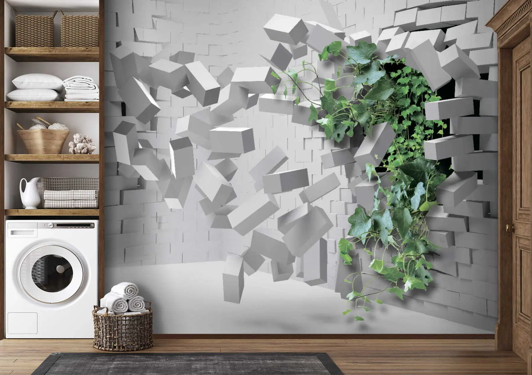 fototapet Ivy sparge zidul u22697