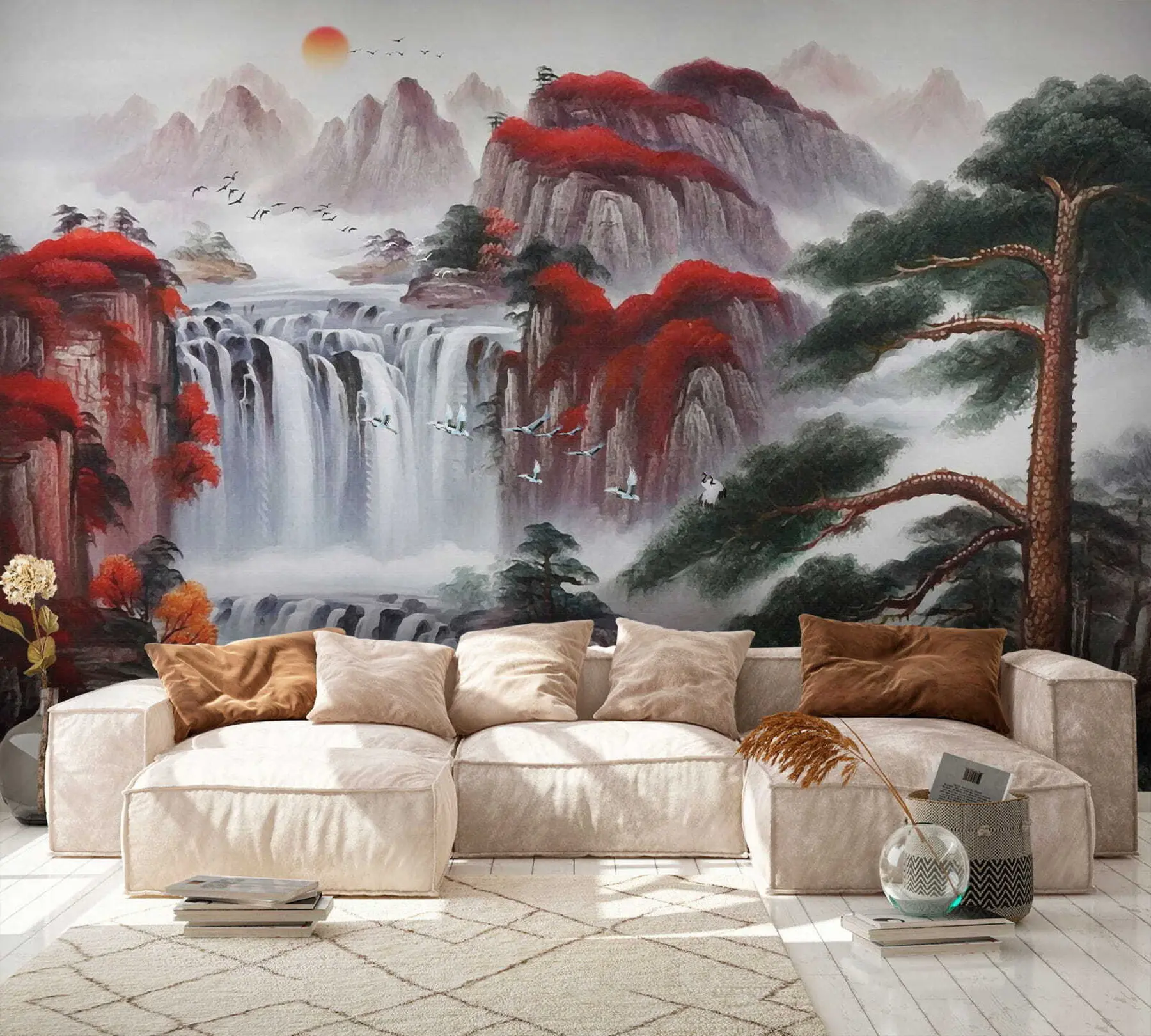 fototapet Cascadă în stil japonez u36222