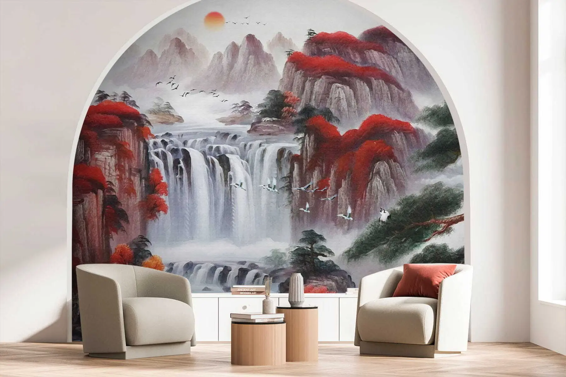 fototapet Cascadă în stil japonez u36222