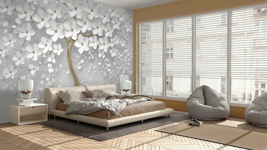fototapet Copac înflorit cu flori mari u37065