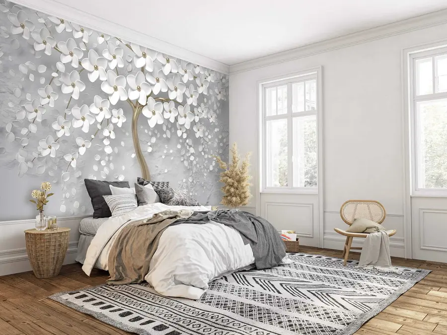 fototapet Copac înflorit cu flori mari u37065