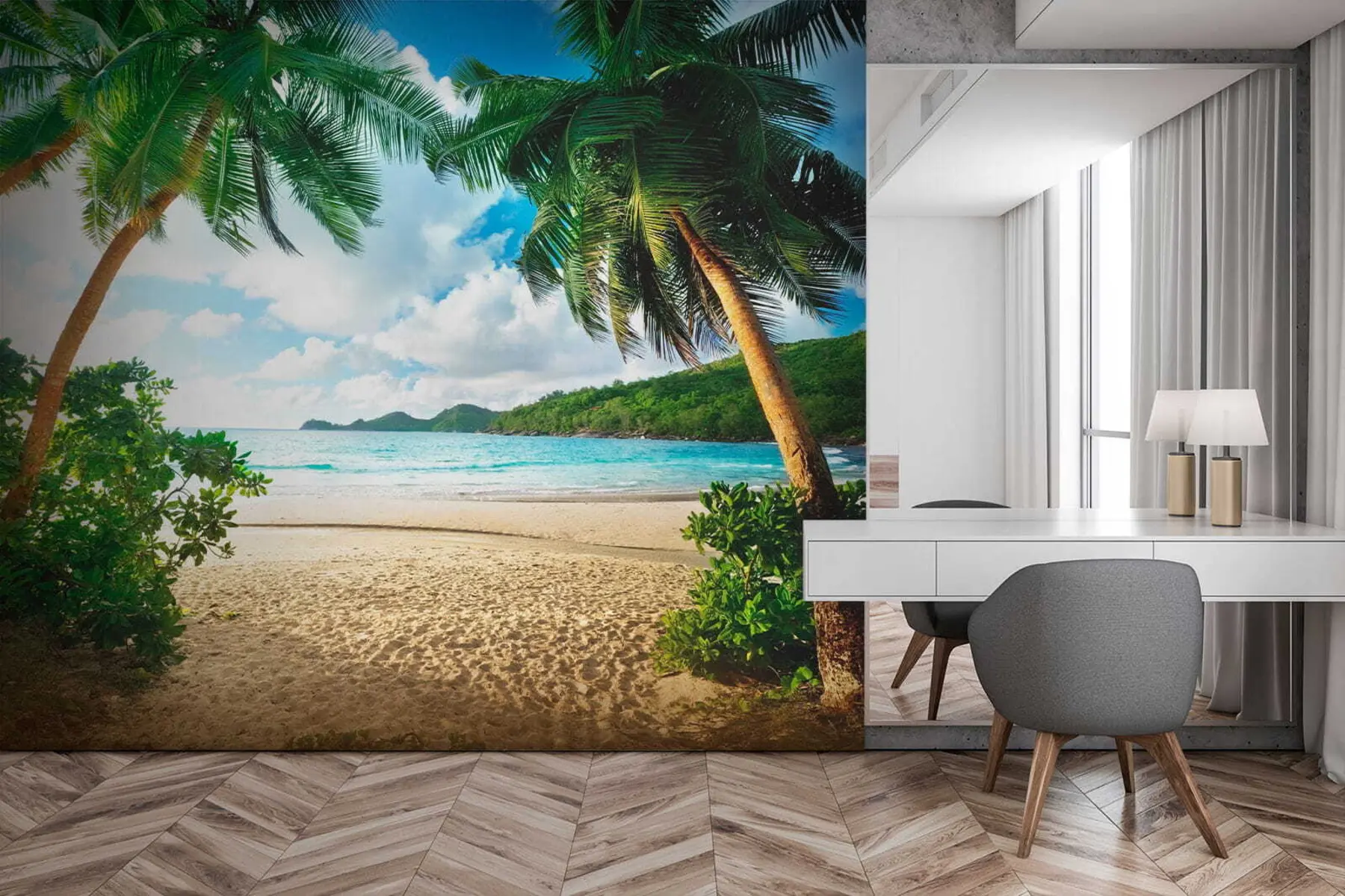 fototapet Nor, cer și plantă u53753