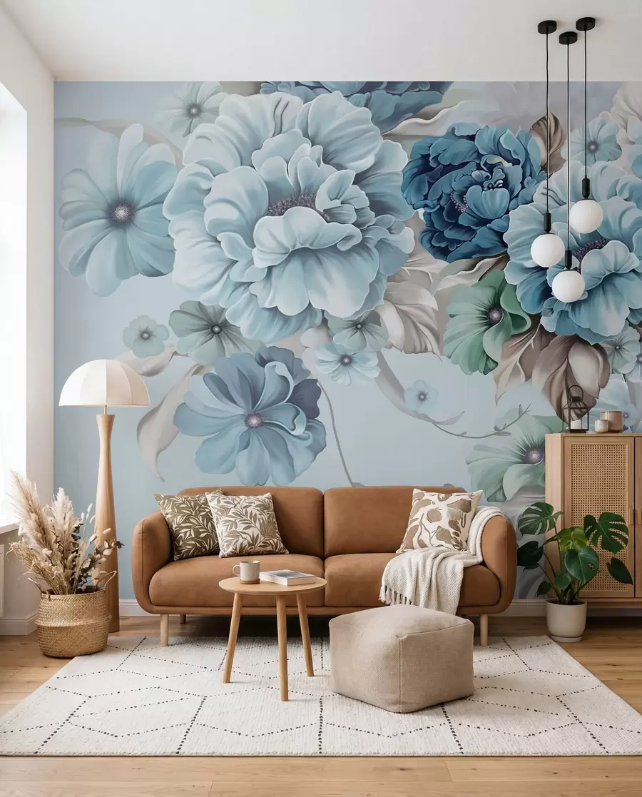 fototapet Flori albastre delicate u59900