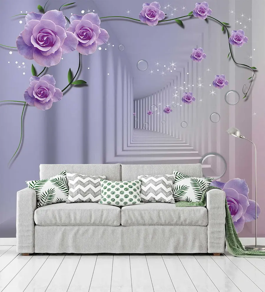 fototapet Floare, violet și petală u60194