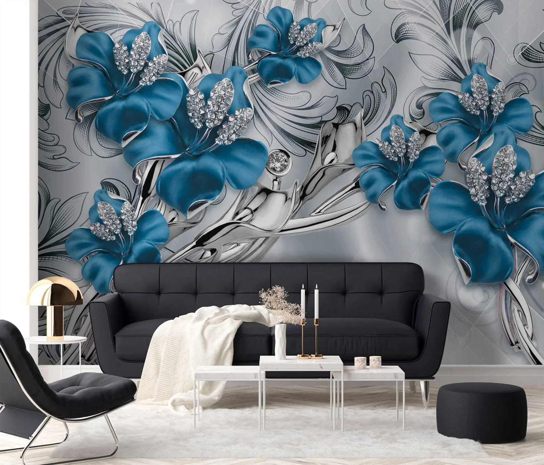 fototapet Flori de azur u60405