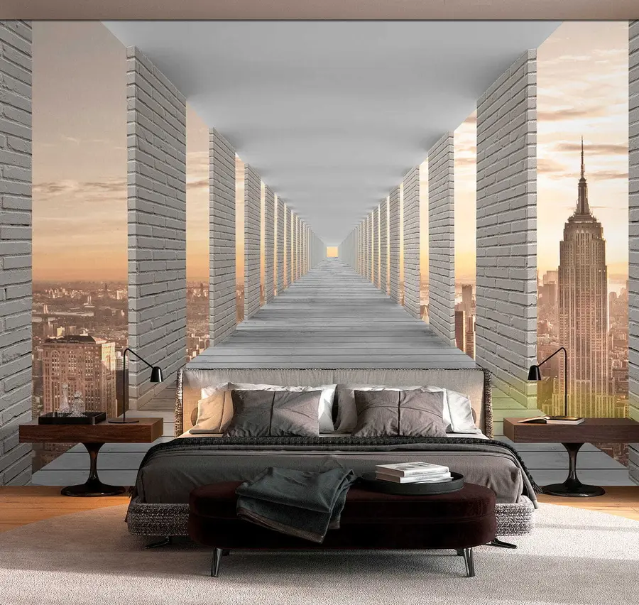 fototapet Tunel cu vedere la New York u59788
