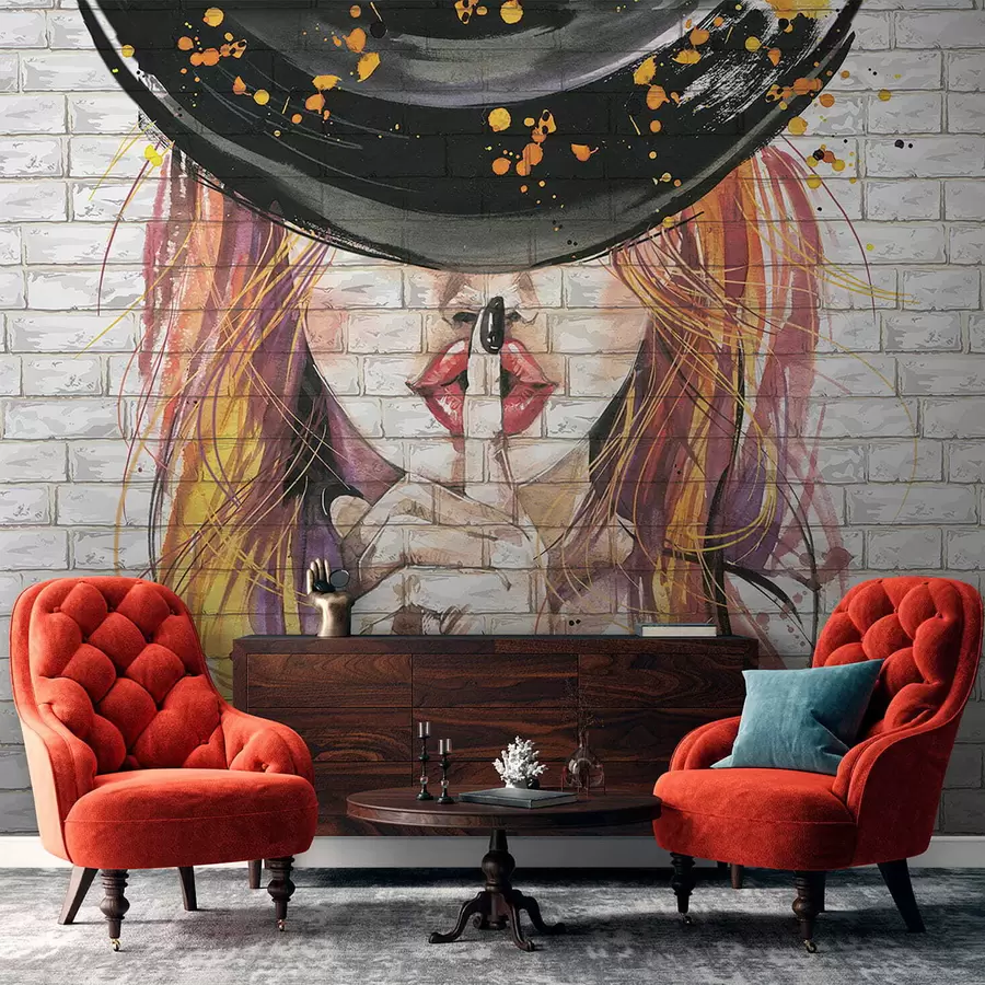 fototapet Fată cu acuarele u67648