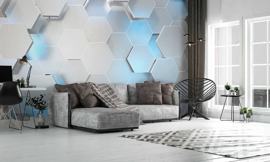 fototapet Azur, albastru și dreptunghi u59733
