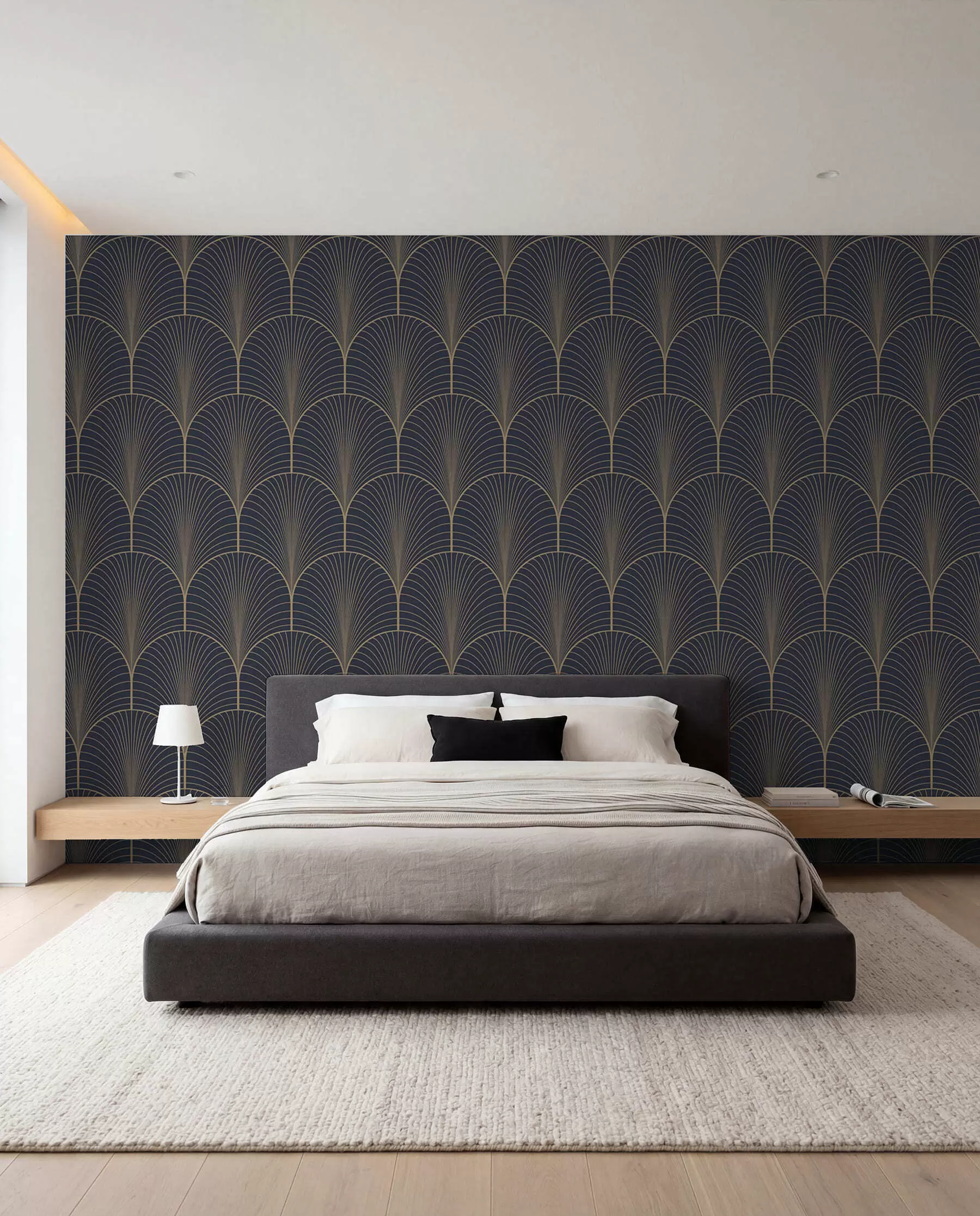 fototapet Evantaie aurii art déco u53246