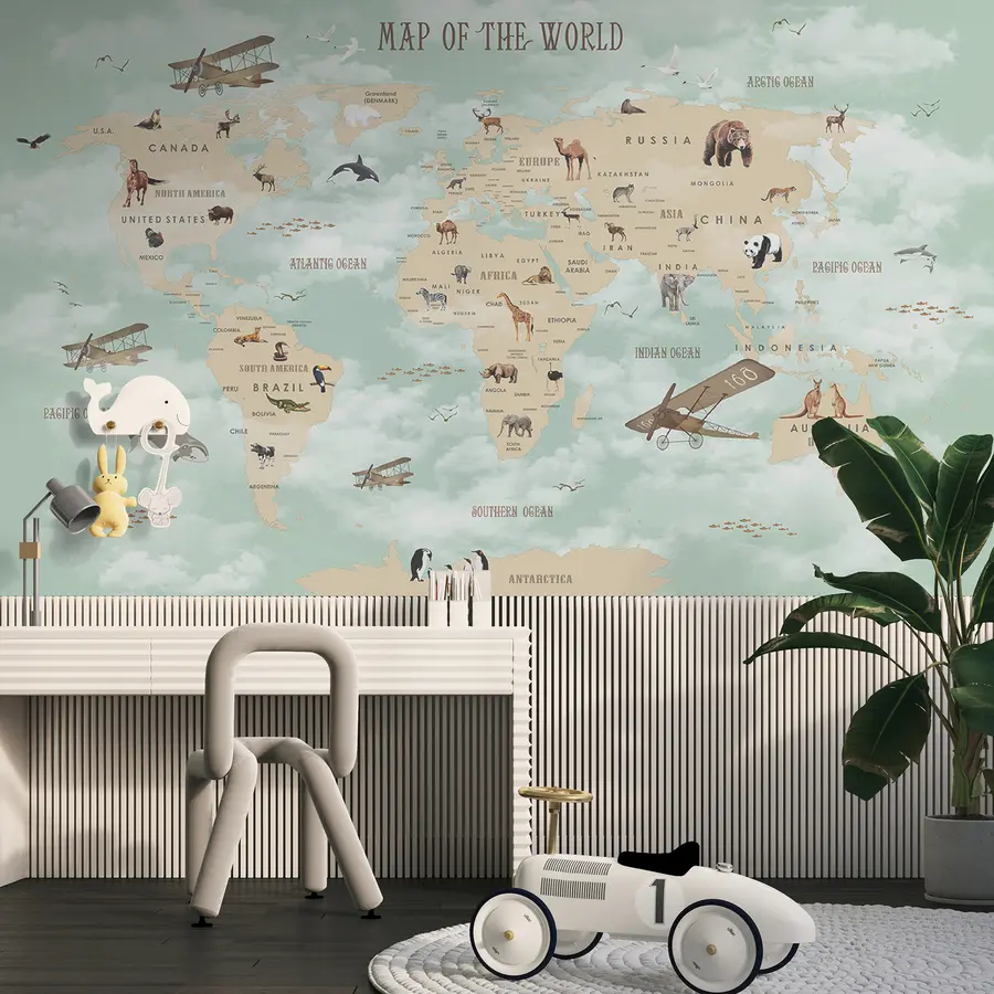 fototapet Harta lumii pentru copii u25042