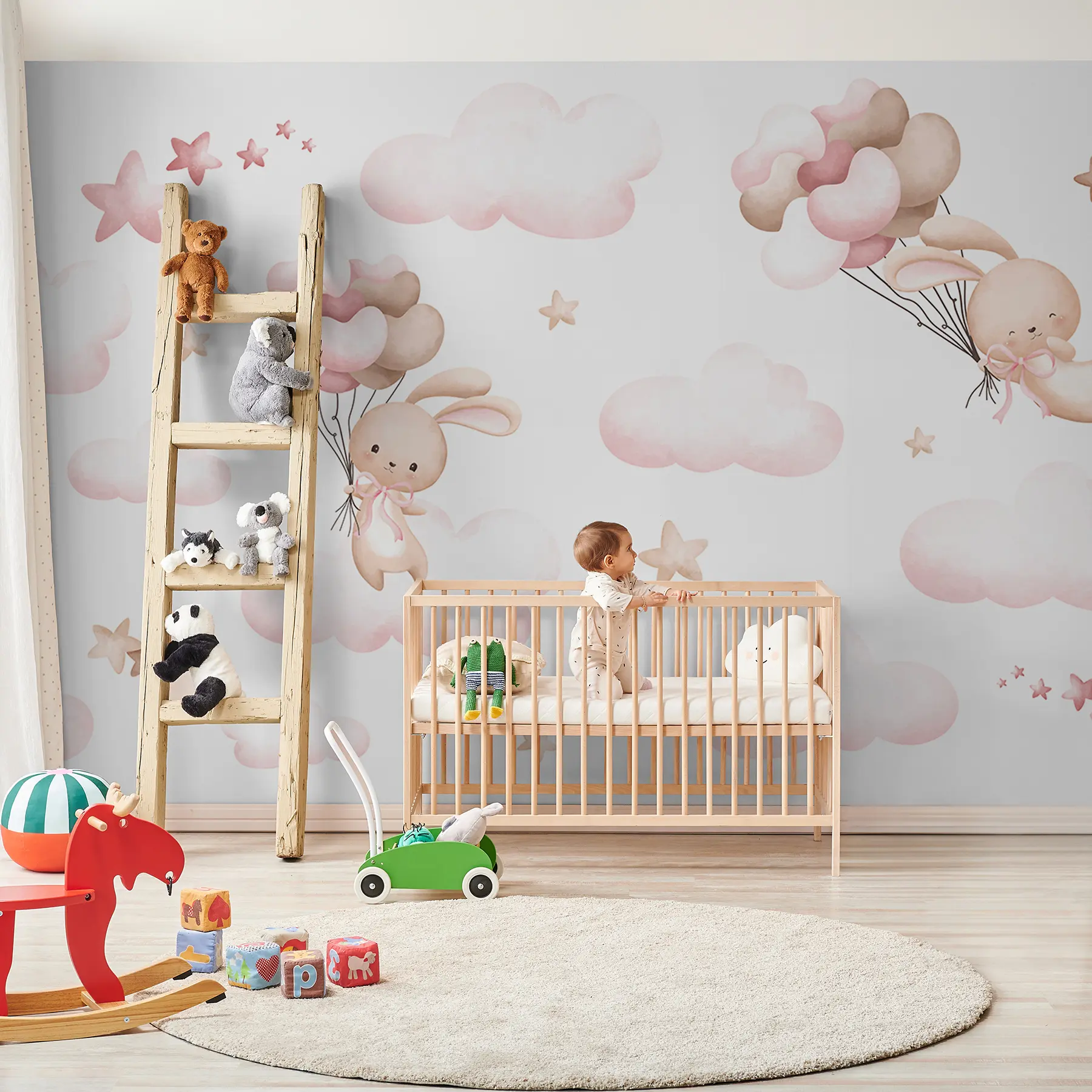 fototapet Iepure drăguț și baloane u95399d2