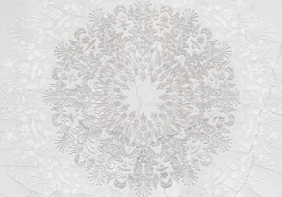 fototapet Un imprimeu mandala foarte detaliat care creează un design frumos și delicat de dantelă w01249