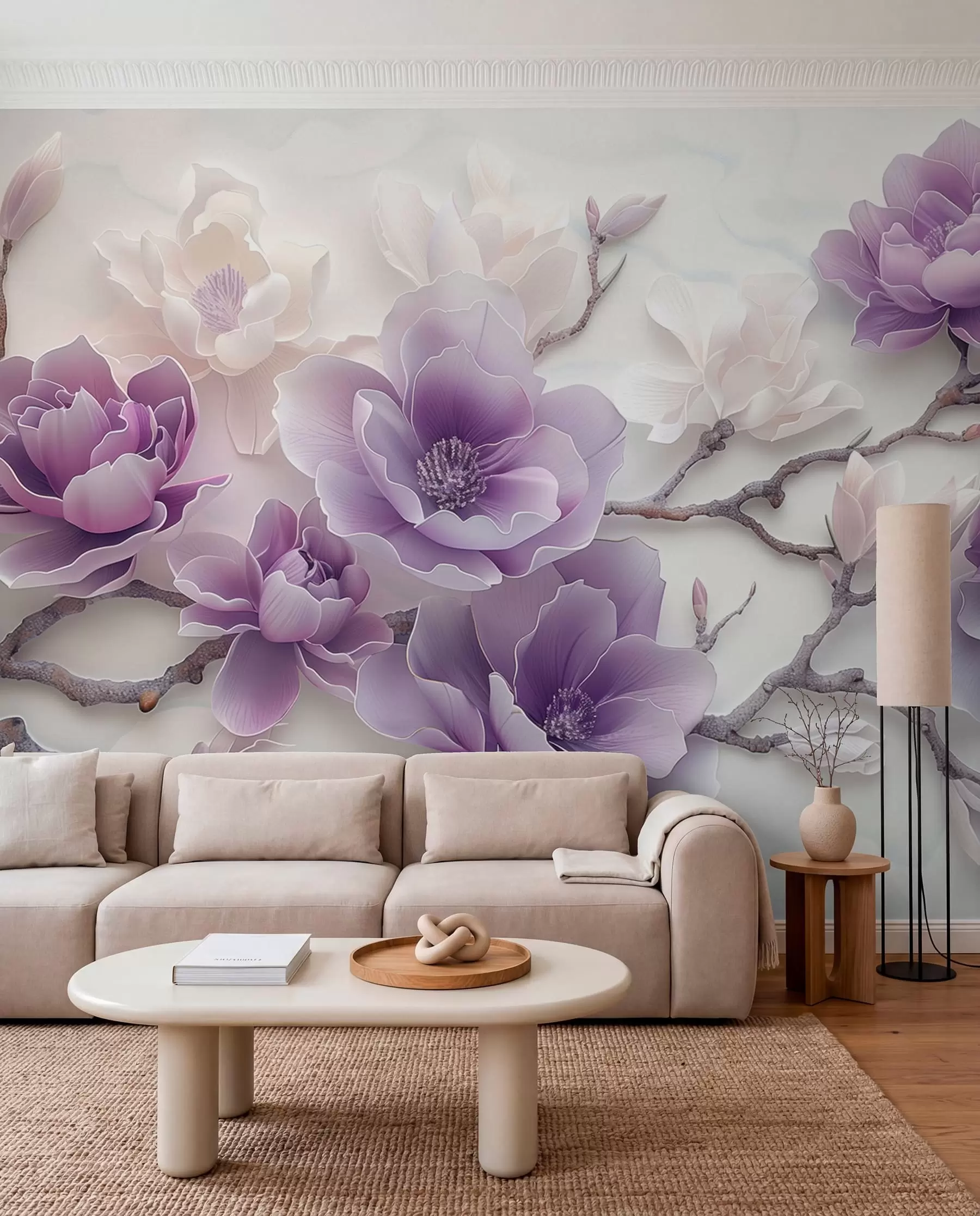 fototapet Magnolie în lila w01359
