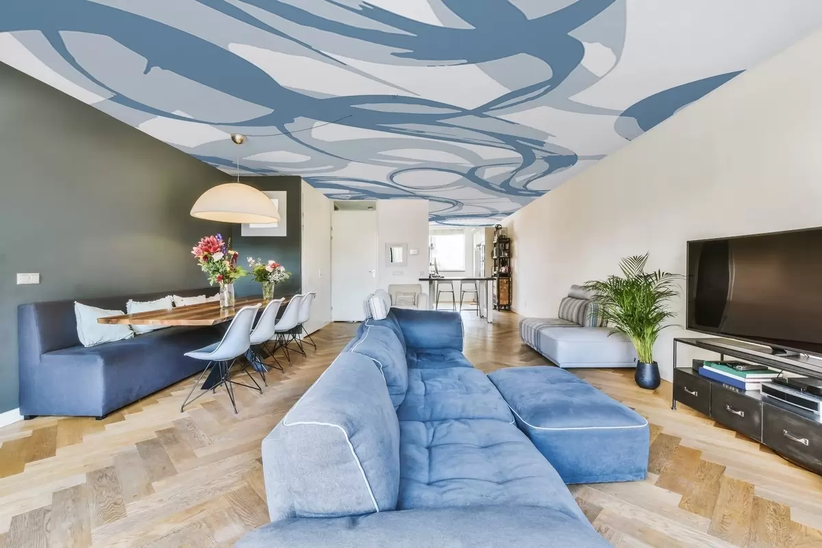 fototapet Model abstract cu linii fluide w01969v2