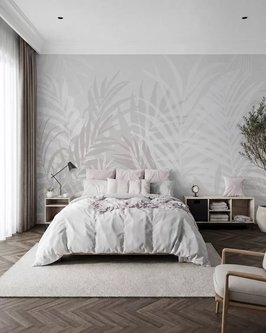 fototapet Frunze tropicale la modă w02026