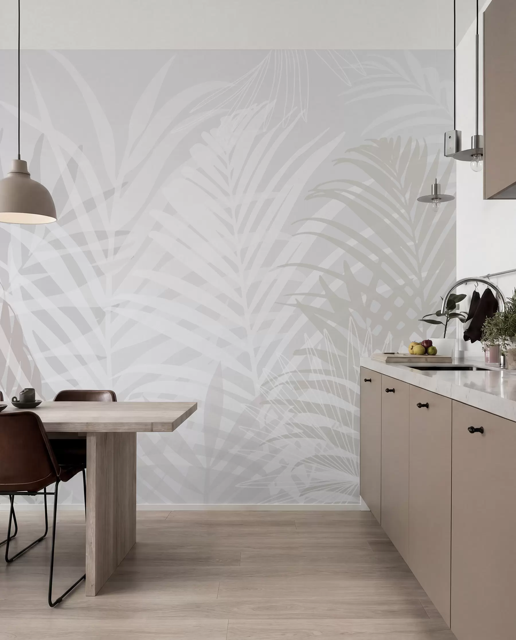fototapet Frunze tropicale la modă w02026