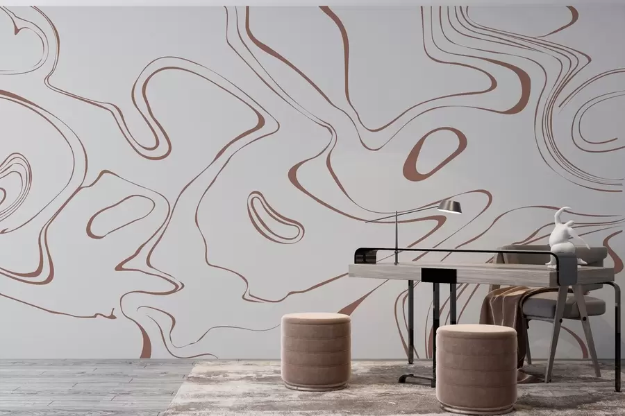 fototapet Linii abstracte în tonuri neutre w00634