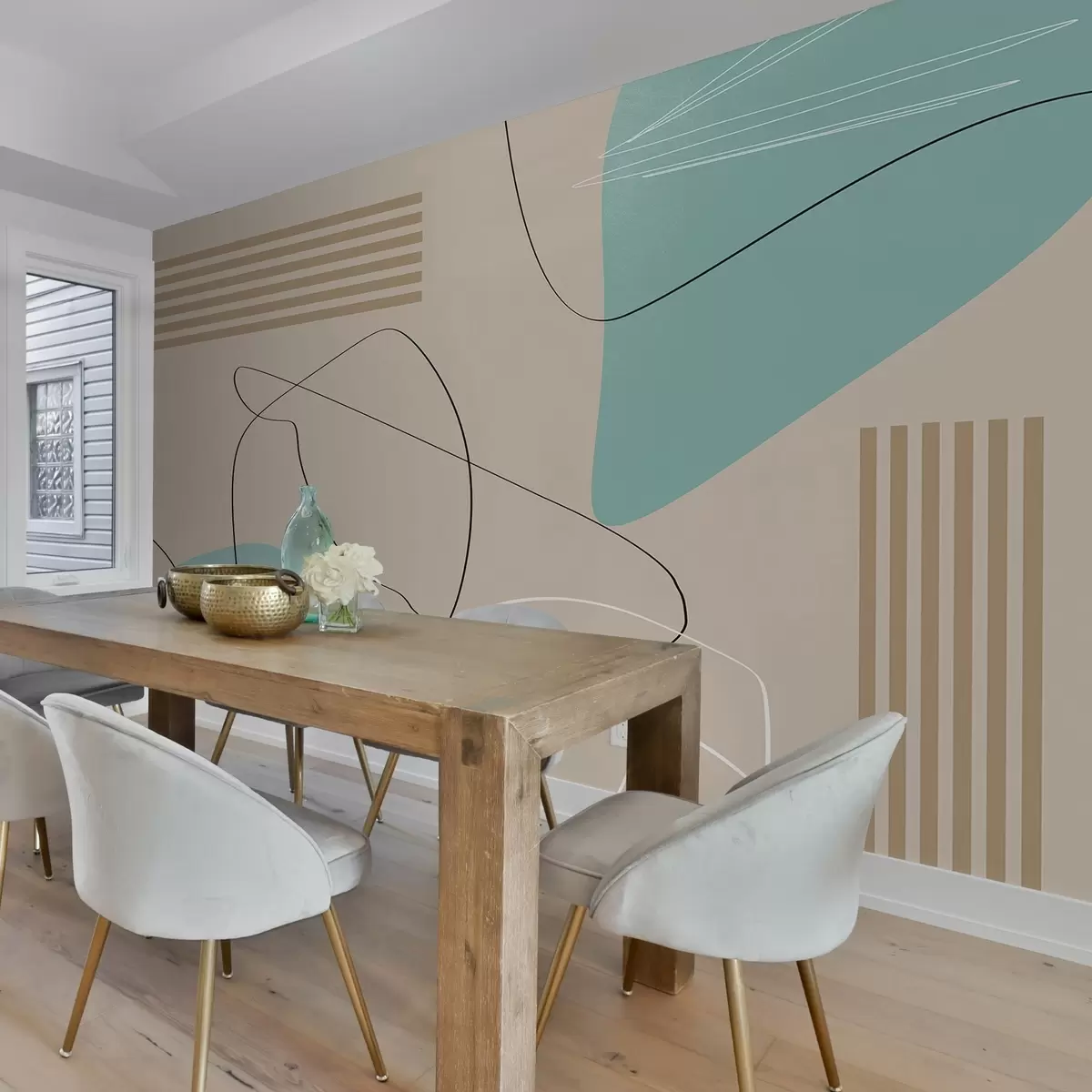 fototapet Forme abstracte în culori moi w00724v2