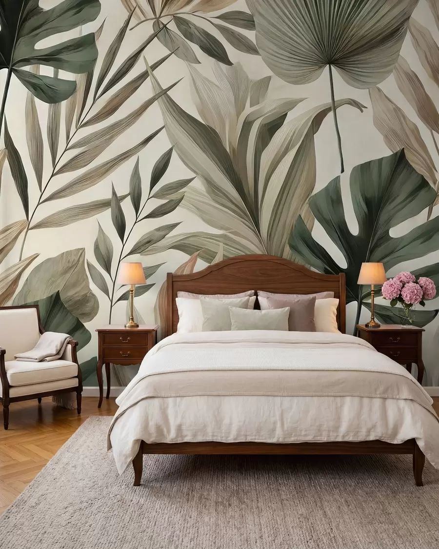 fototapet Straturi de frunze tropicale w02082