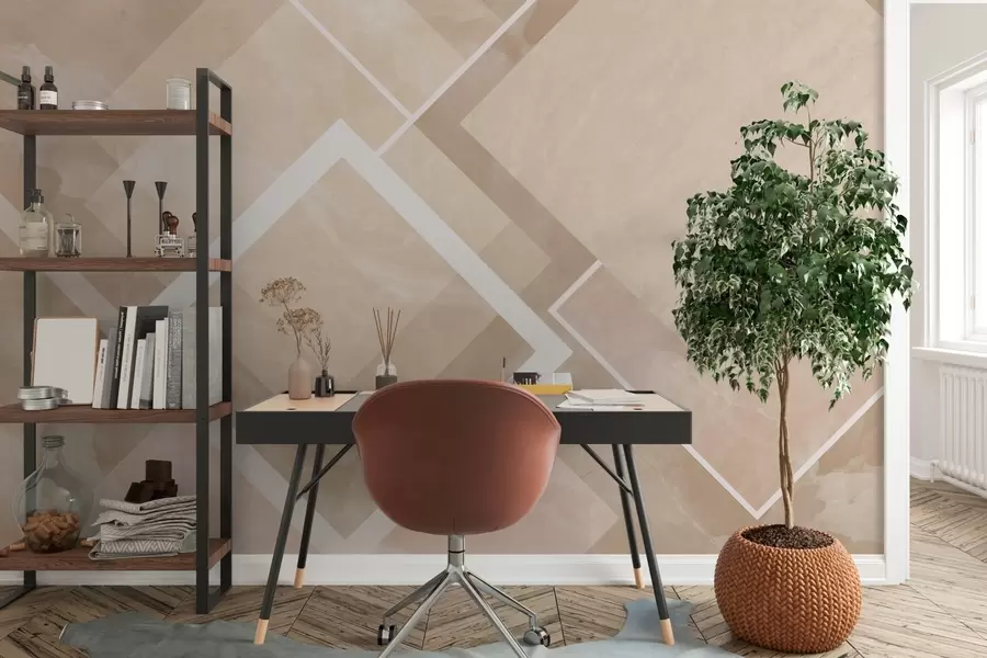 fototapet Geometrie în tonuri de bej w02062v1
