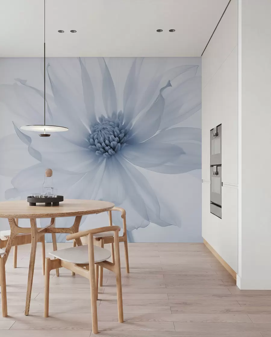 fototapet Floare albastră delicată pe un fundal deschis w02077