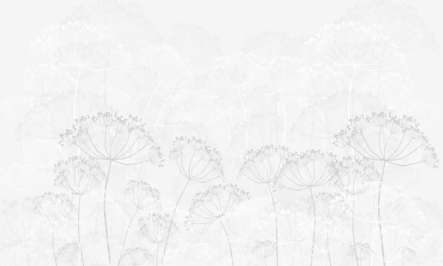 fototapet Plante fragede minimalism gri culoare w02105v2