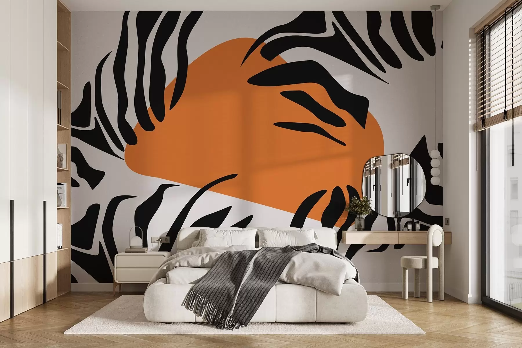 fototapet Dungi și spot portocaliu abstract w02378v1