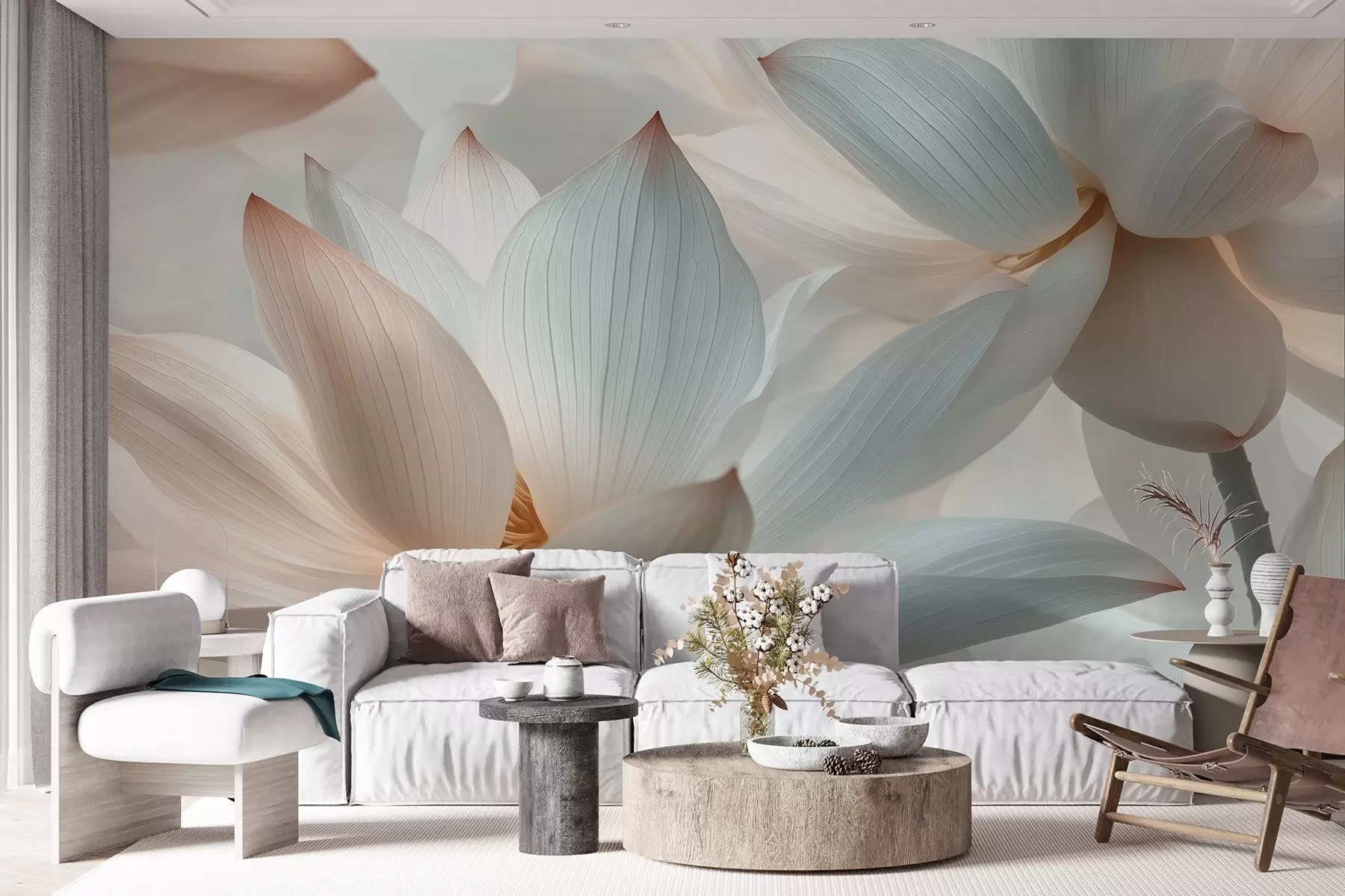 fototapet Compoziție elegantă de flori delicate de lotus w08491