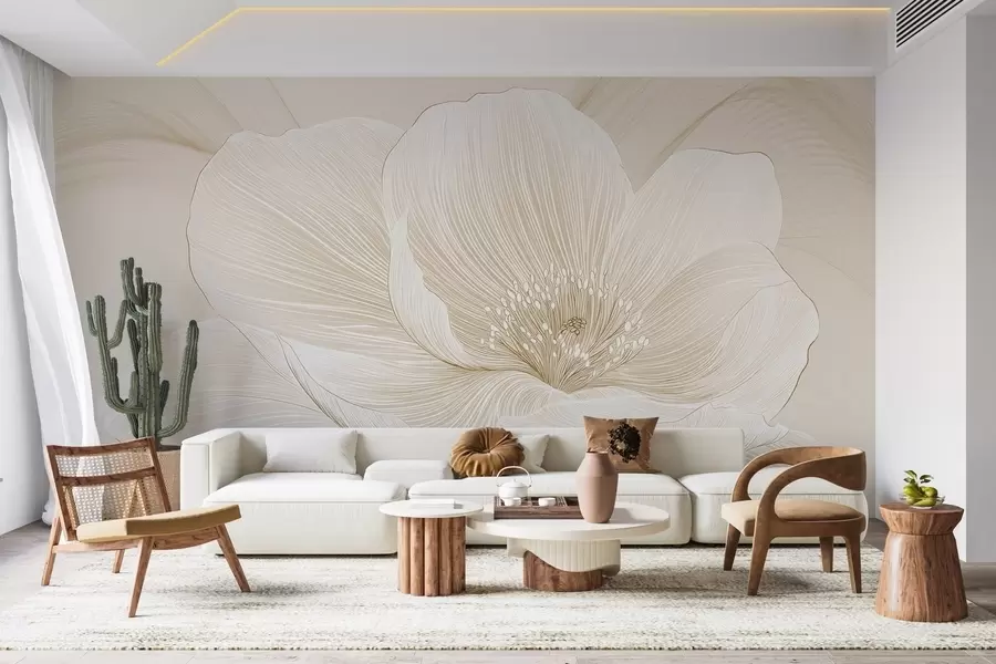 fototapet Floare mare desenată w02511