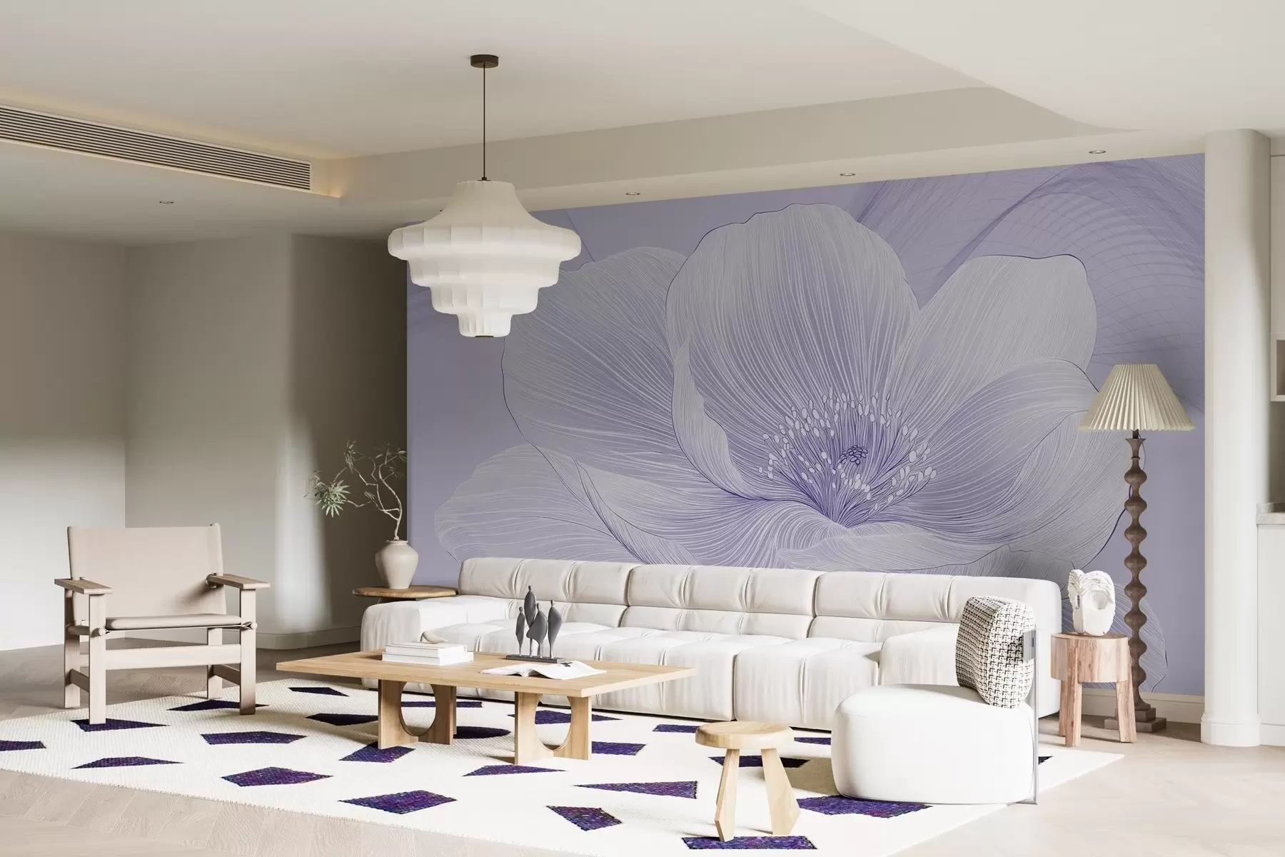 fototapet Floare mare desenată w02511v2