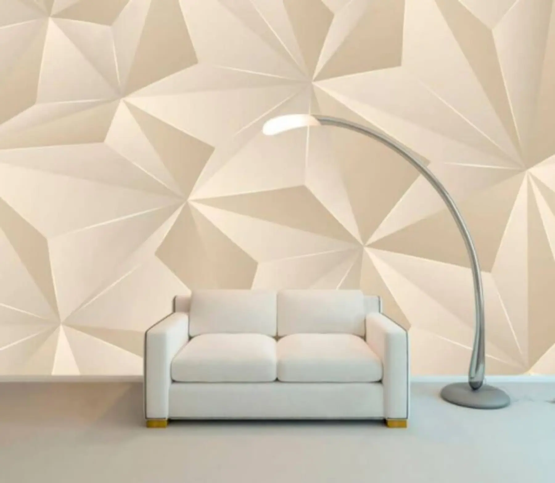 fototapet Relief geometric bej u42449