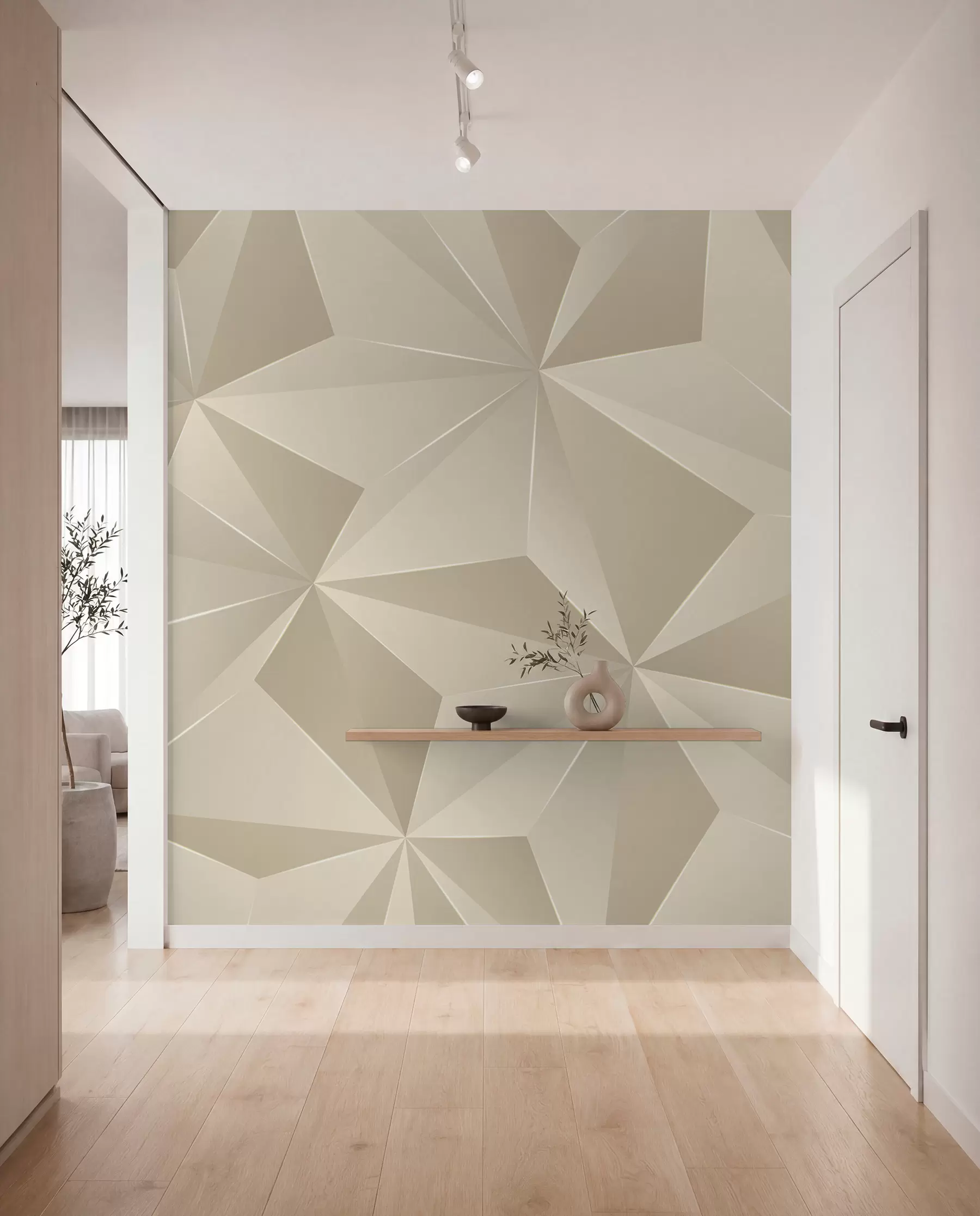 fototapet Relief geometric bej u42449