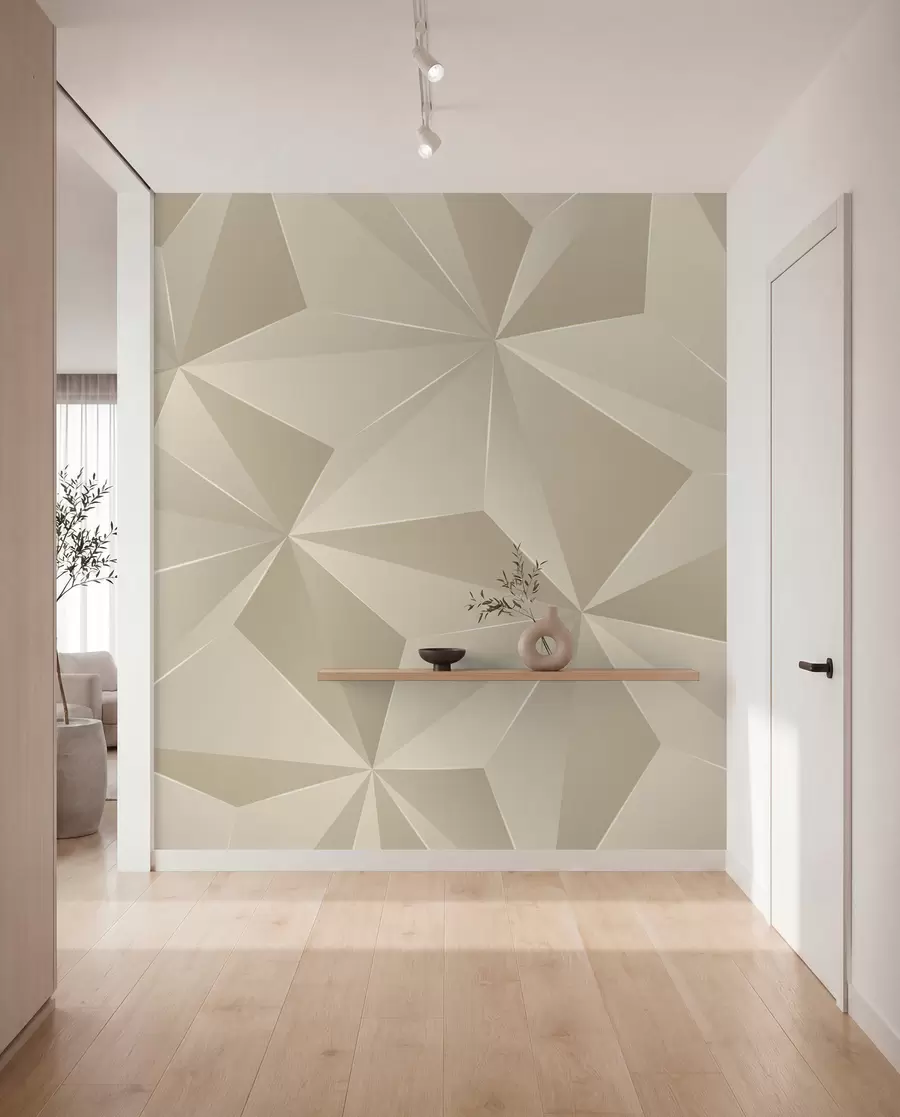fototapet Relief geometric bej u42449