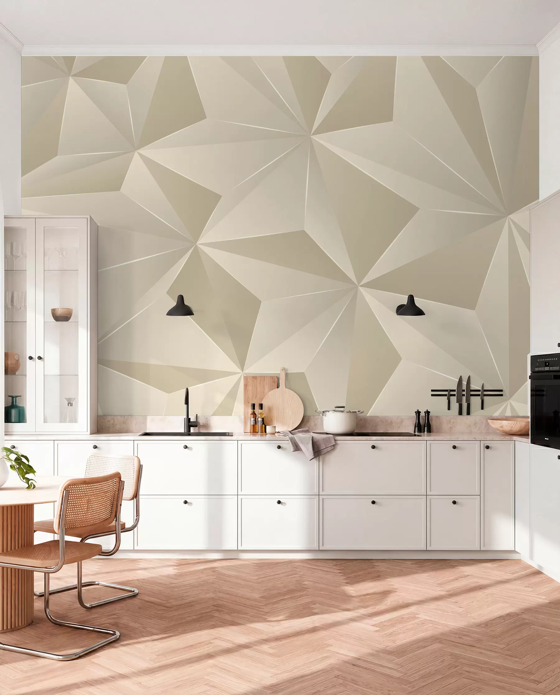 fototapet Relief geometric bej u42449