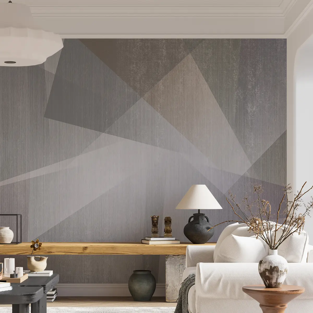 fototapet Dreptunghi, gri e art u45929