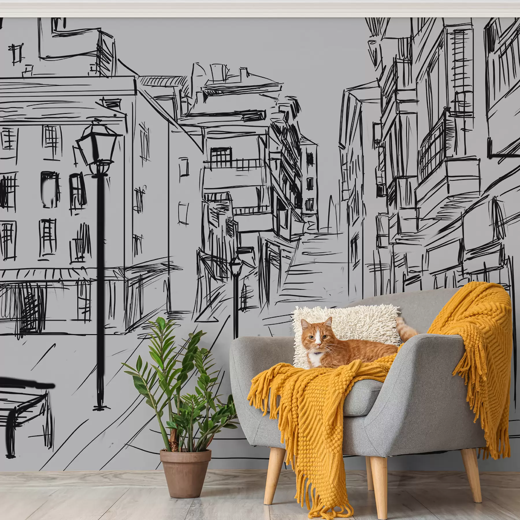 fototapet Clădire, infrastructură neagră u51061