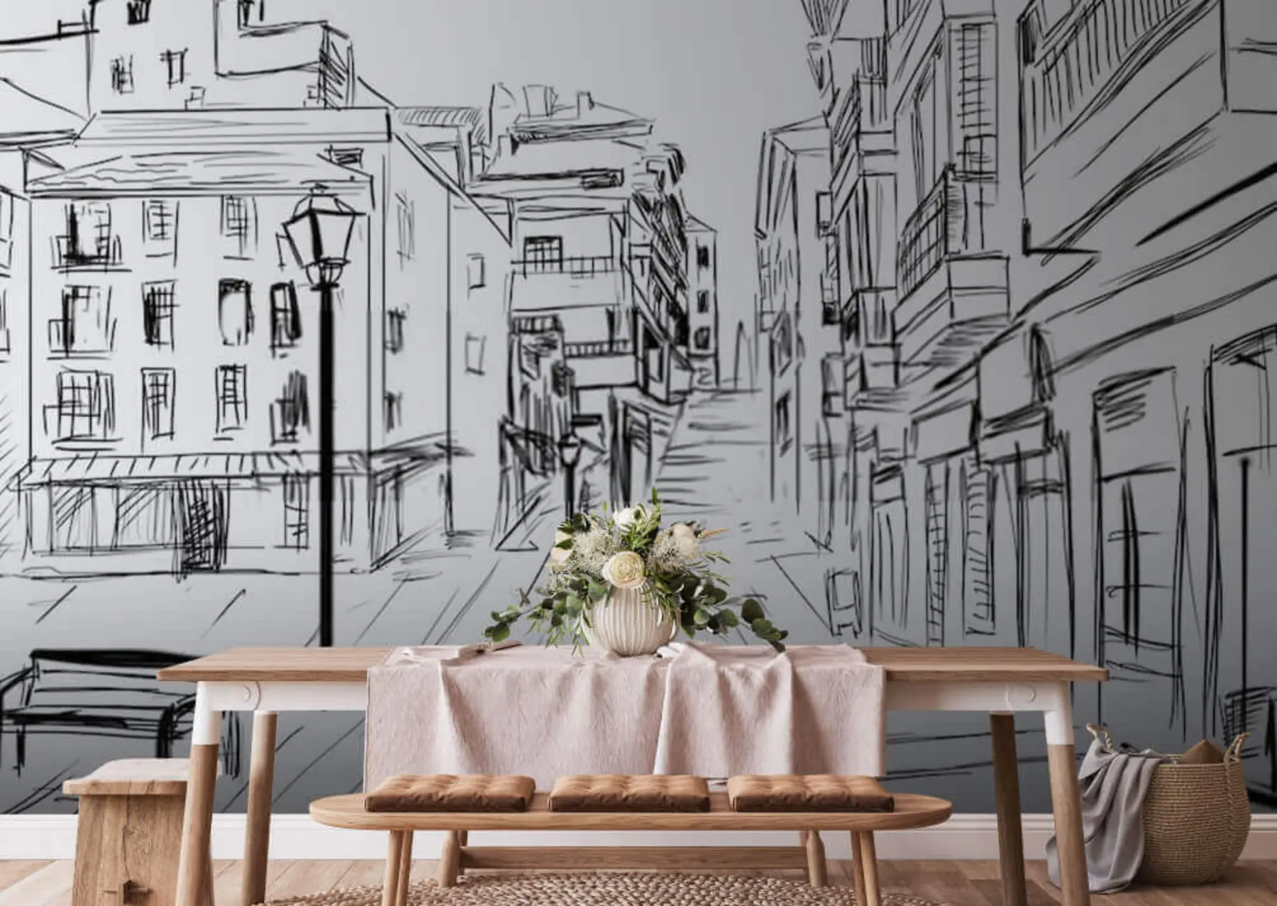 fototapet Clădire, infrastructură neagră u51061