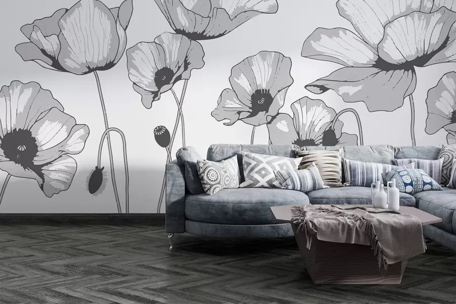 fototapet Mac negru și alb w02528