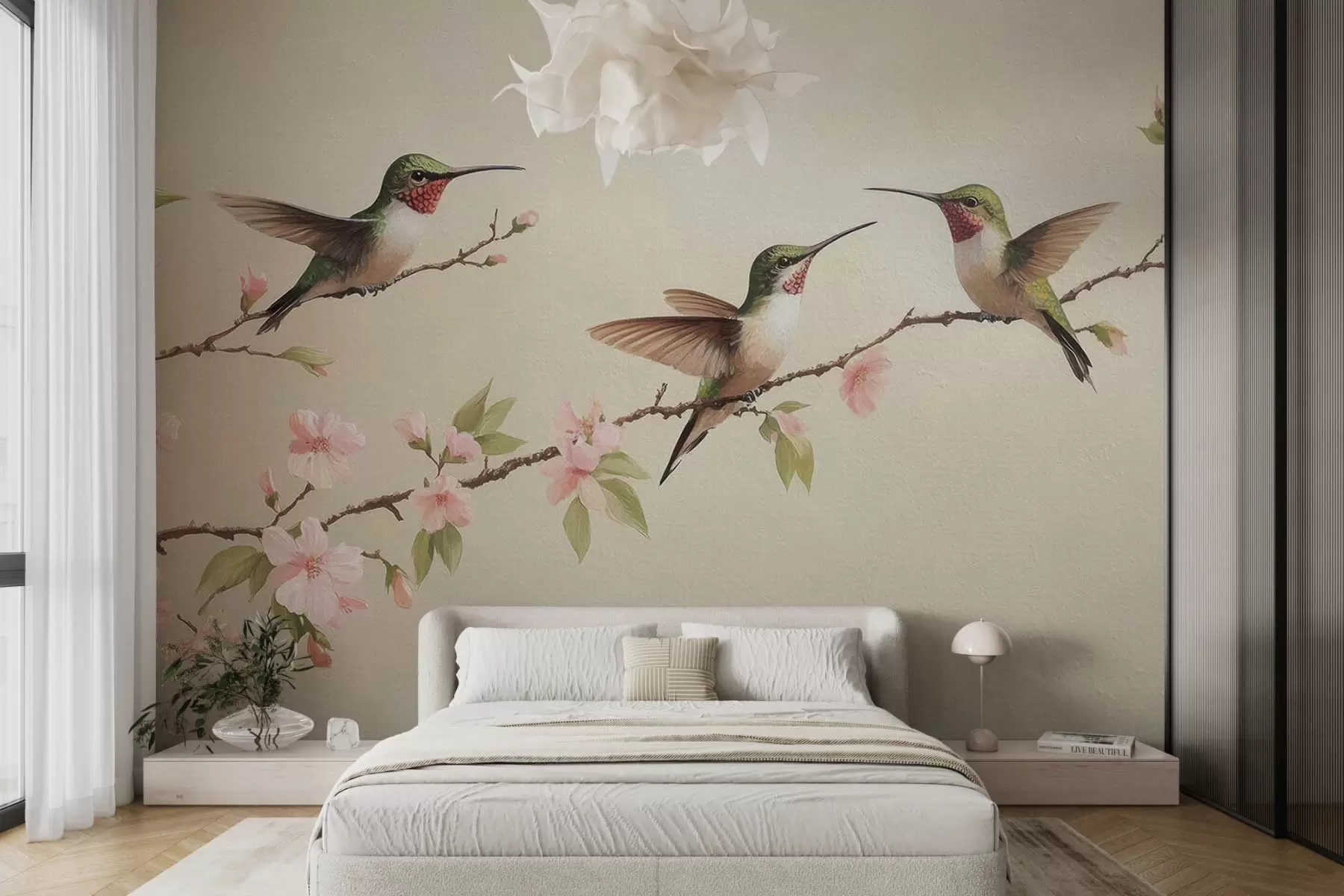 fototapet Trei colibri w08515