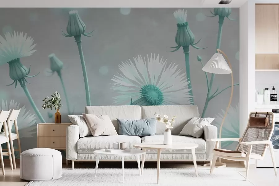 fototapet Păpădii aerisite pictate w02614v1