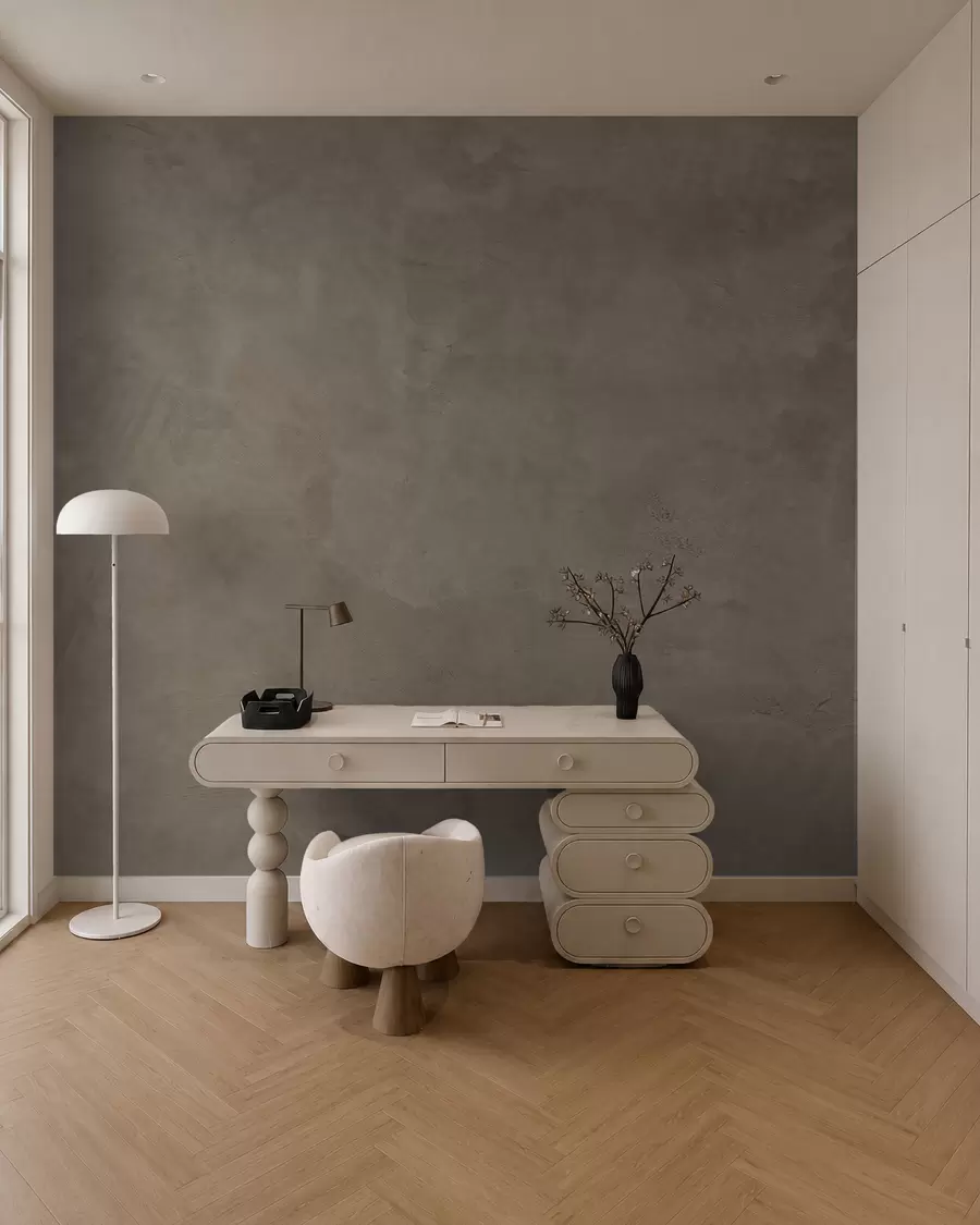 fototapet Fundal maro și bej cu efect de perete din beton w02553v3