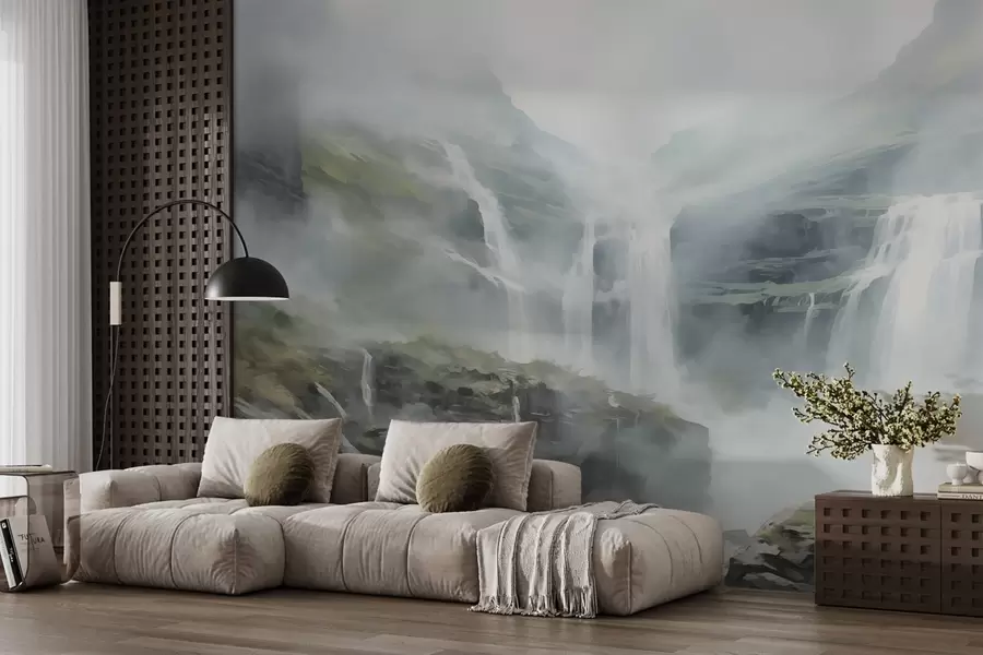 fototapet Cascada în ceață w08572