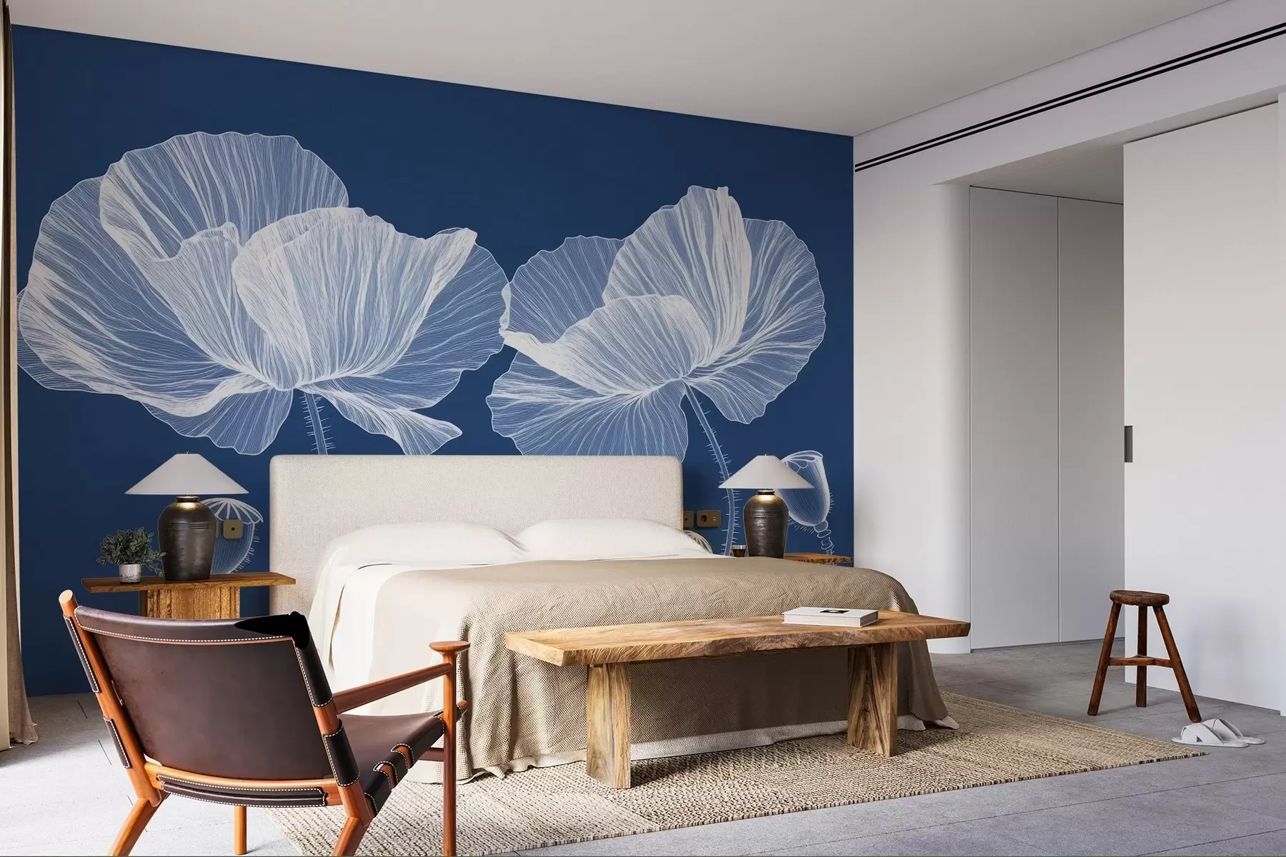 fototapet Mac sălbatic pictat în grădină w02622