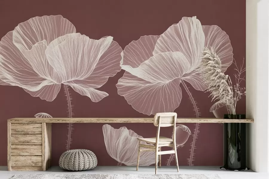 fototapet Mac sălbatic pictat w02622v1