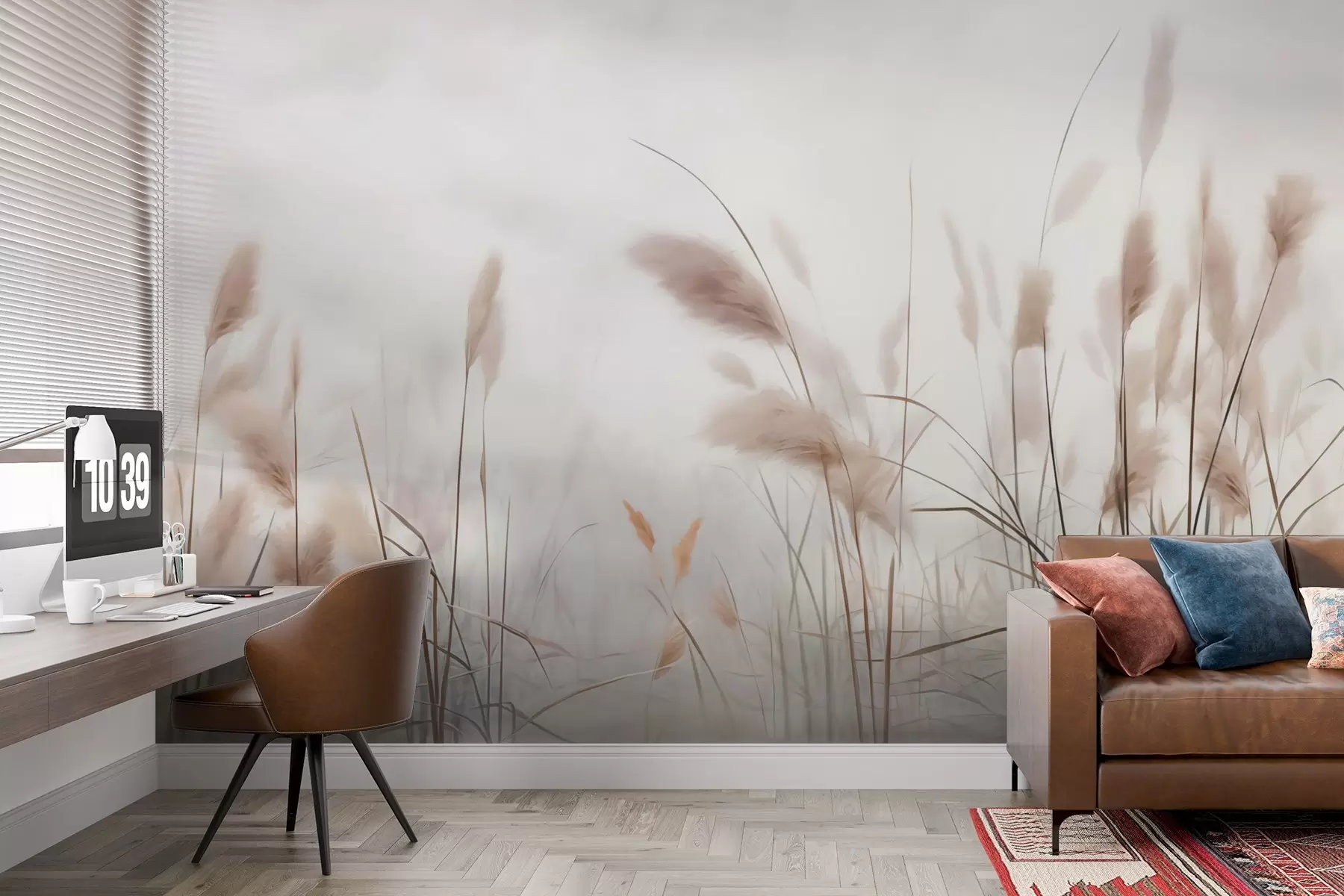 fototapet Tablou imitație stuf w02724