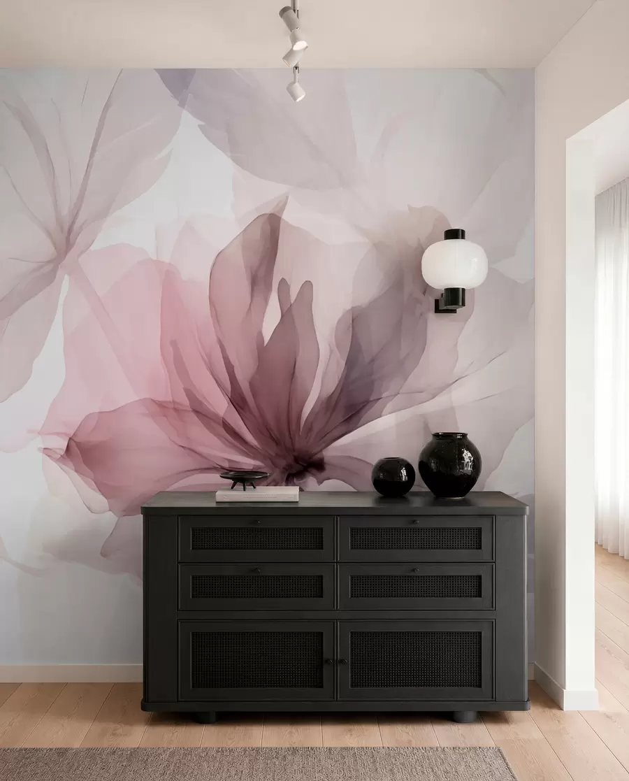 fototapet Flori efemere în culori pastelate delicate w02755
