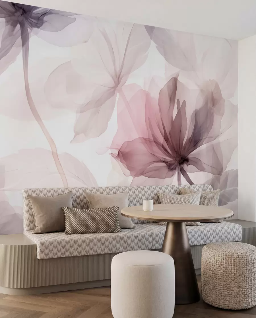 fototapet Flori efemere în culori pastelate delicate w02755